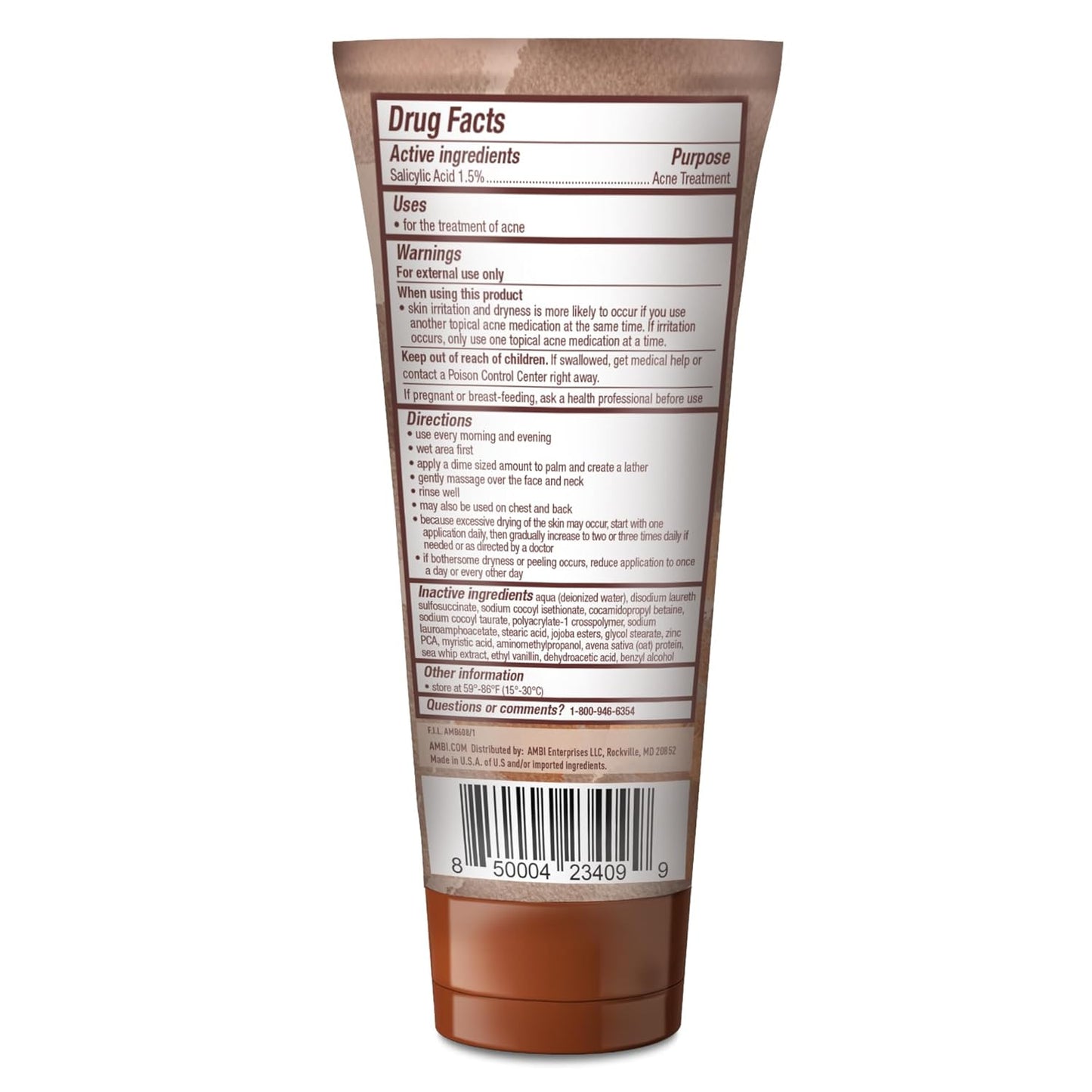 Ambi Even & Clear Exfoliating Wash 5 oz