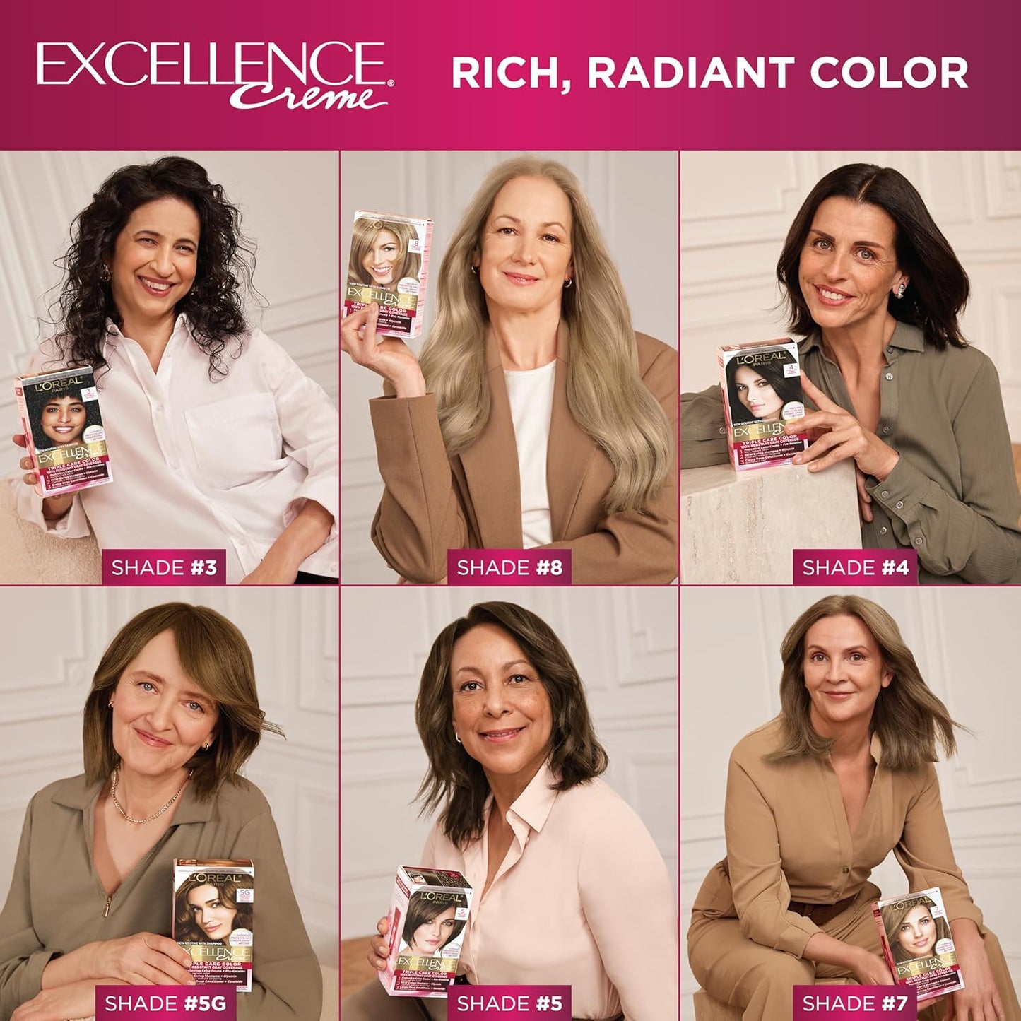 L'Oreal Paris Excellence Creme Permanent Triple Care Hair Color