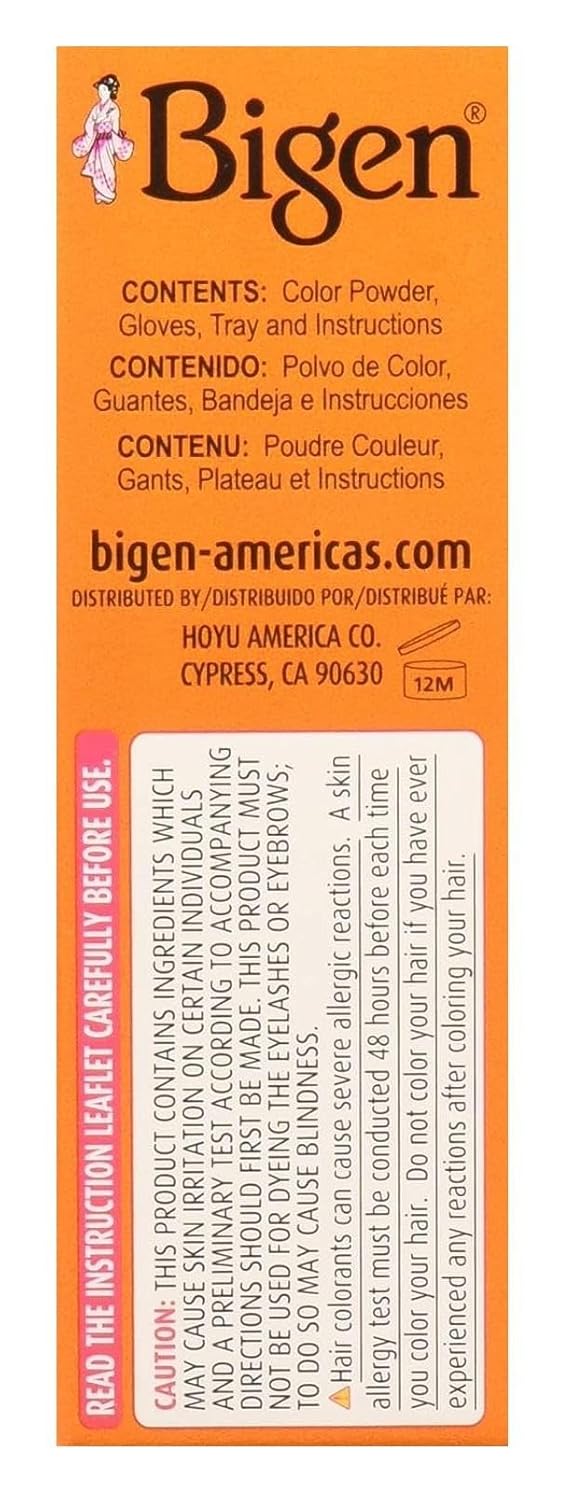 Bigen Permanent Powder Hair Color, Deep Burgundy 0.21 Ounce