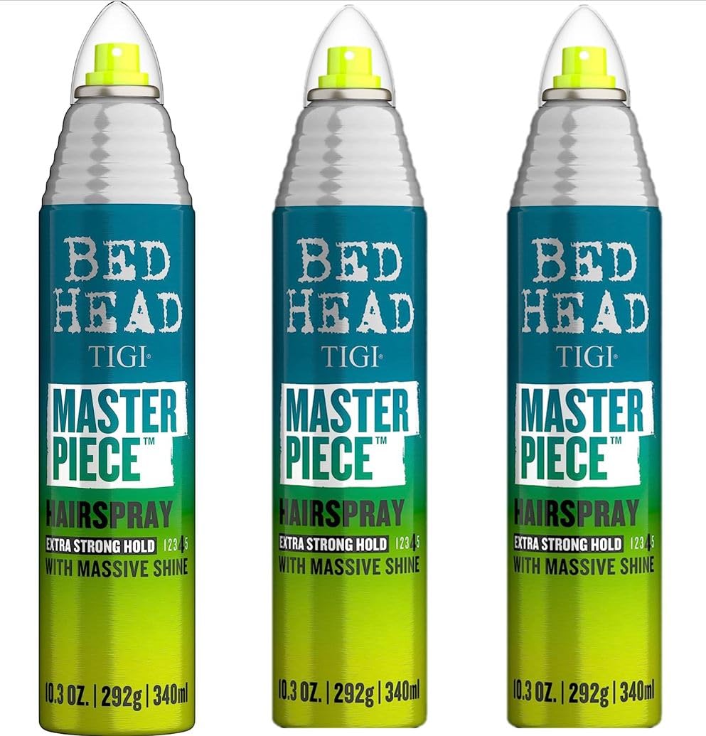 Bed Head TIGI Masterpiece Hairspray with Extra Strong Hold & Shiny Finish - For All Hair Types - Premium Hair Care for Women & Men - 10.3 oz