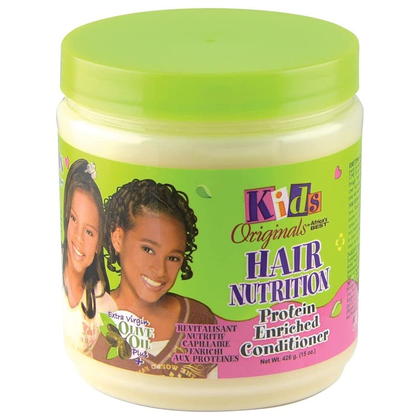 Originals by Africa's Best Kids Hair Nutrition Protein Enriched Conditioner, Natural Botanical Blend of Herbal Extracts, Vitamins and Proteins Moisturize Hair, 15oz Jar