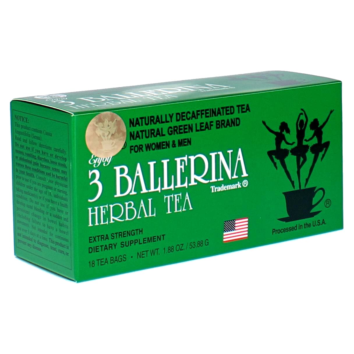 3 Ballerina Tea Drink Extra Strength, 18 Count