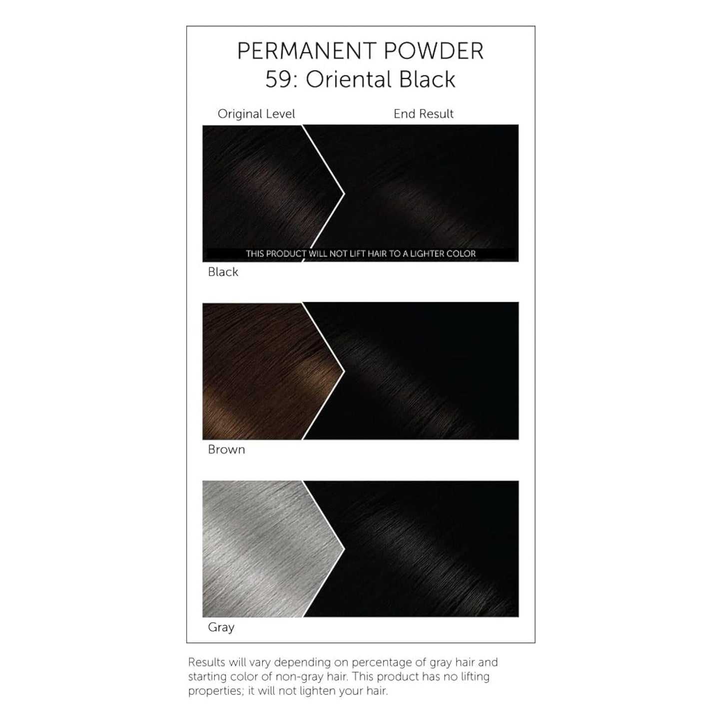 Bigen Permanent Powder Hair Color 59 Oriental Black