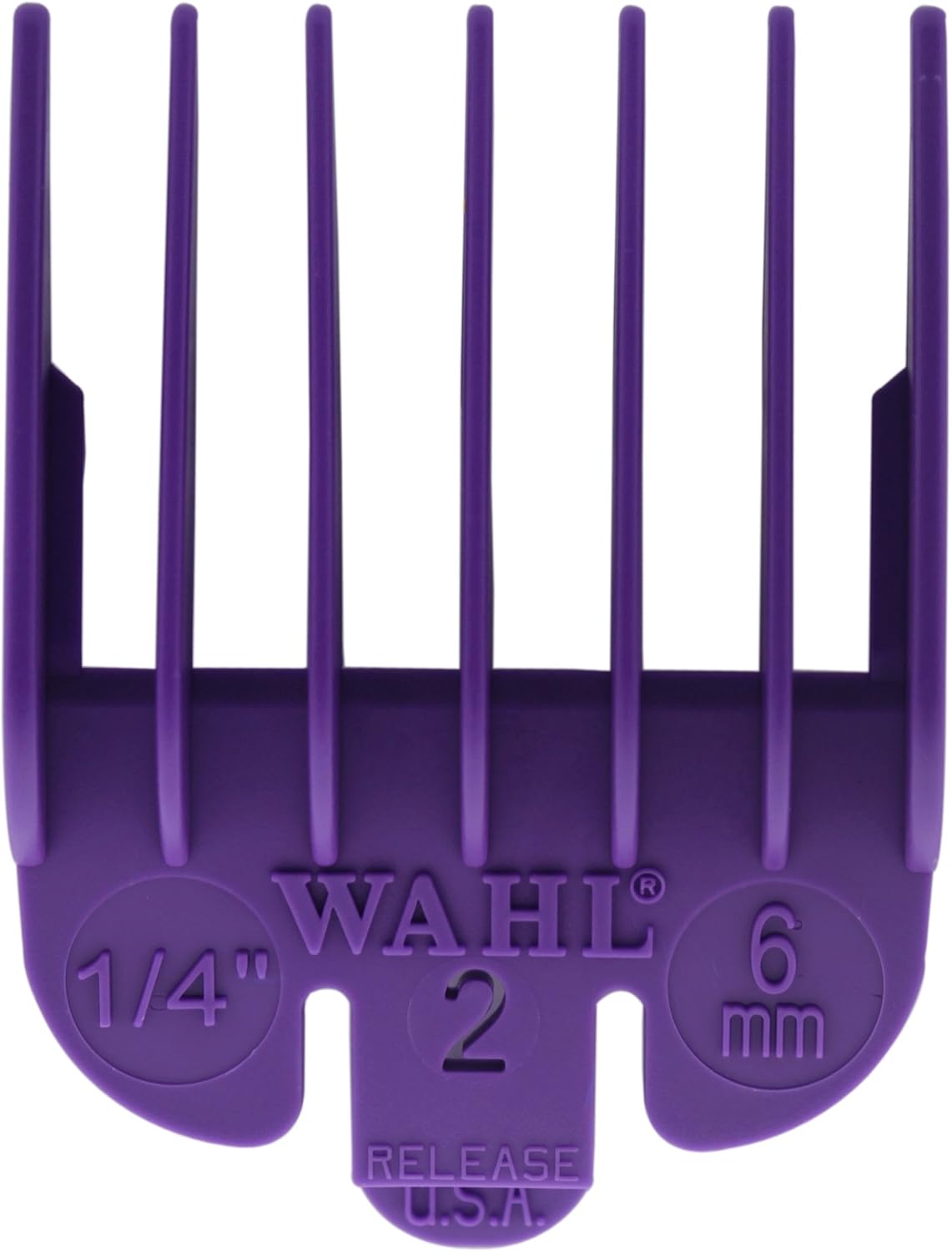 Wahl Professional #2 Color Coded Guide Comb Attachment 1/4" (6.0mm) – 3124-703 - Great for Professional Stylists and Barbers - Purple