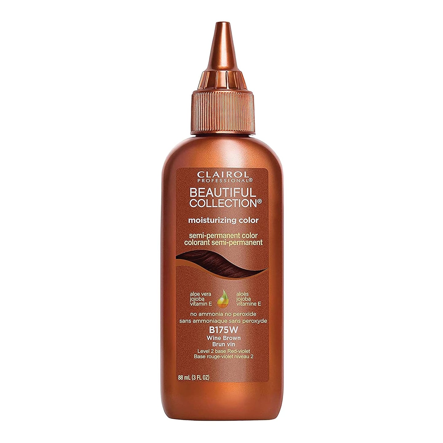 B175W Wine Brown Clairol Professional Beautiful Collection - Semi-Permanent Moisturizing Hair Color - / 3 oz.