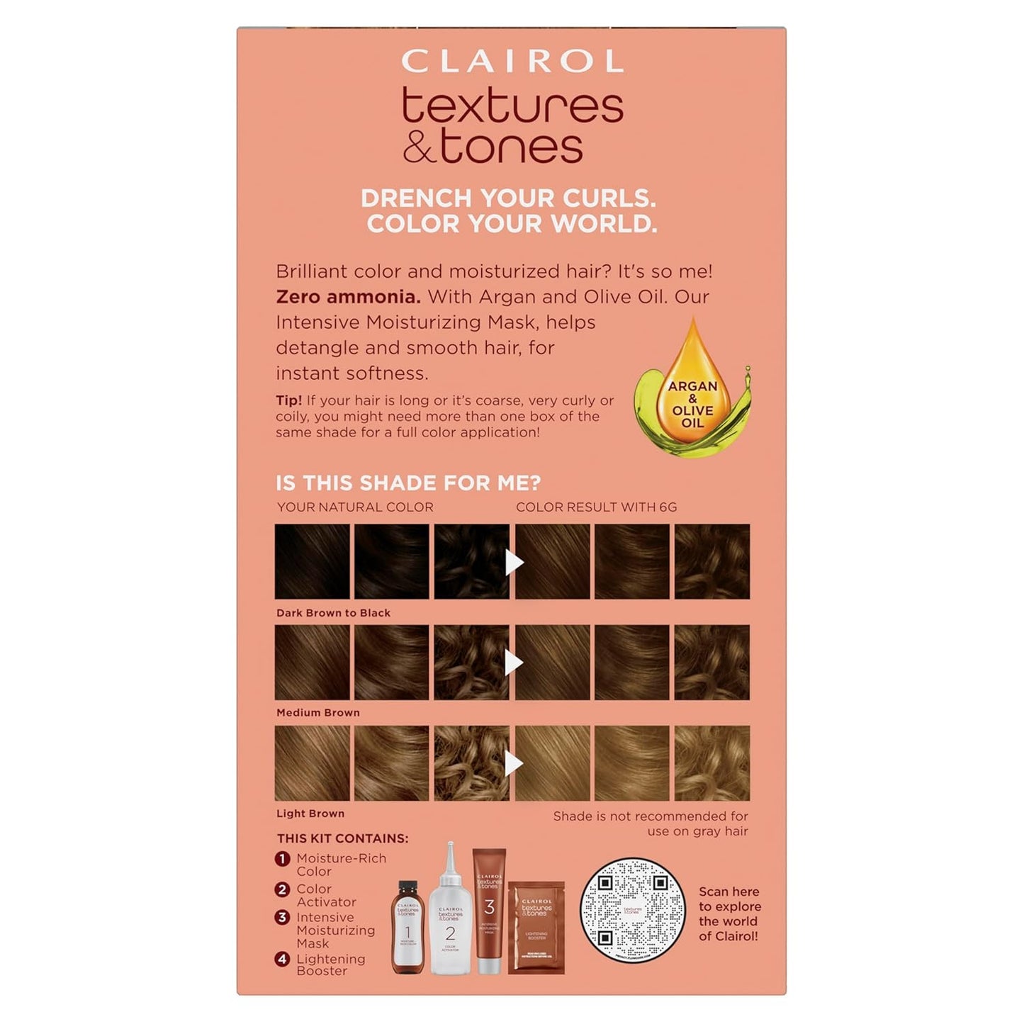 Clairol Textures & Tones Permanent Hair Dye, 6G Honey Blonde Hair Color