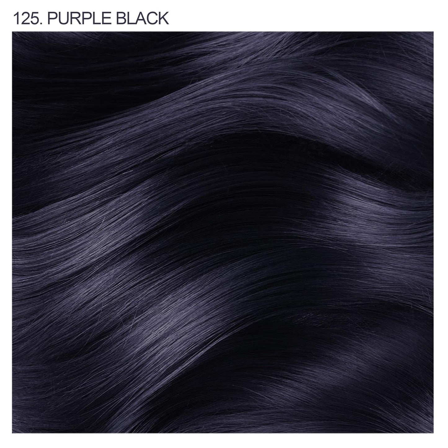 Adore Semi Permanent Hair Color - Vegan and Cruelty-Free Black Hair Dye - 4 Fl Oz - 125 Purple Black