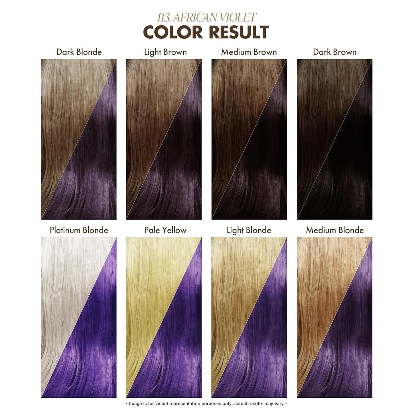 Adore Semi Permanent Hair Color - Vegan and Cruelty-Free Purple Hair Dye - 4 Fl Oz - 113 African Violet