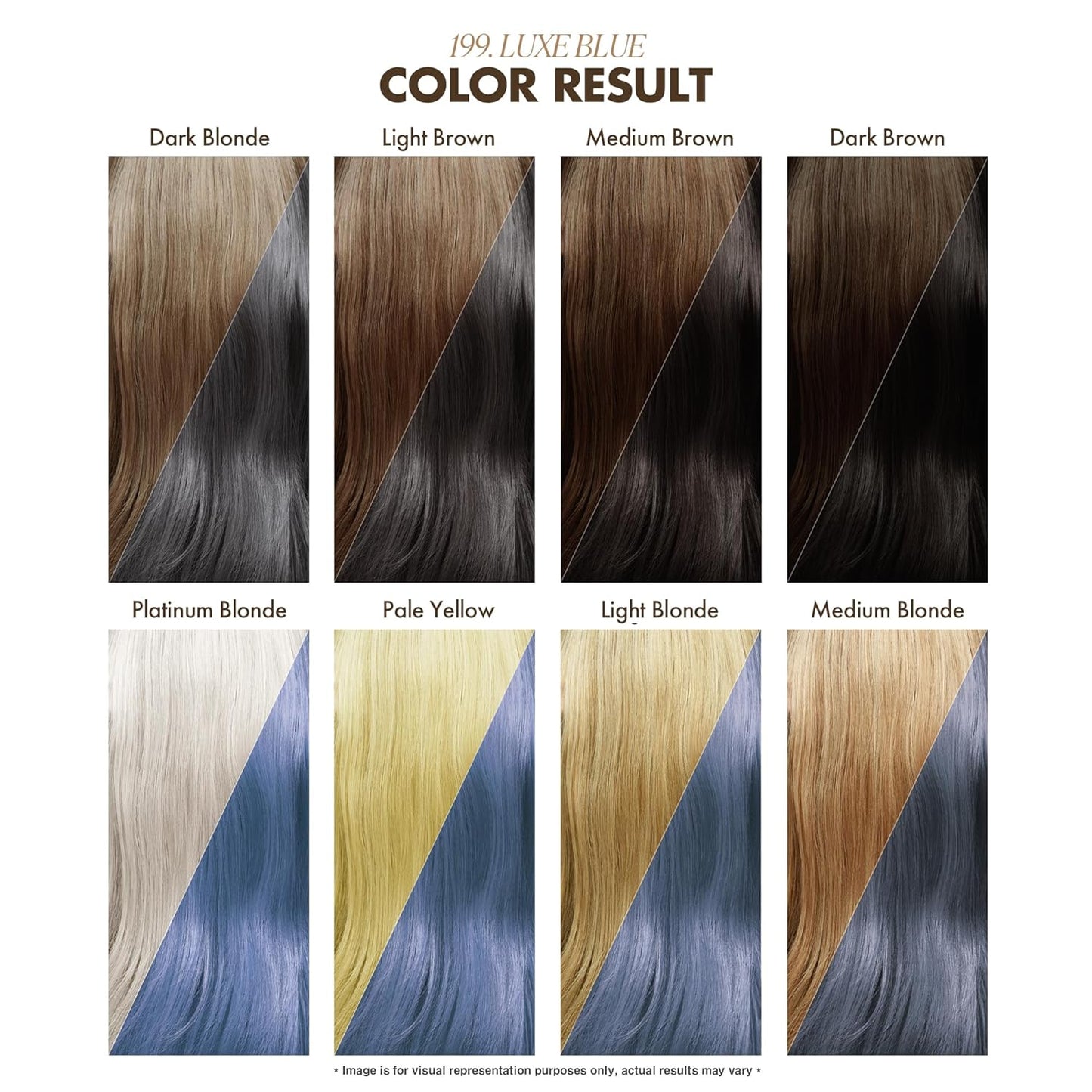 Adore Semi Permanent Hair Color - Vegan and Cruelty-Free Blue Hair Dye - 4 Fl Oz - 199 Luxe Blue
