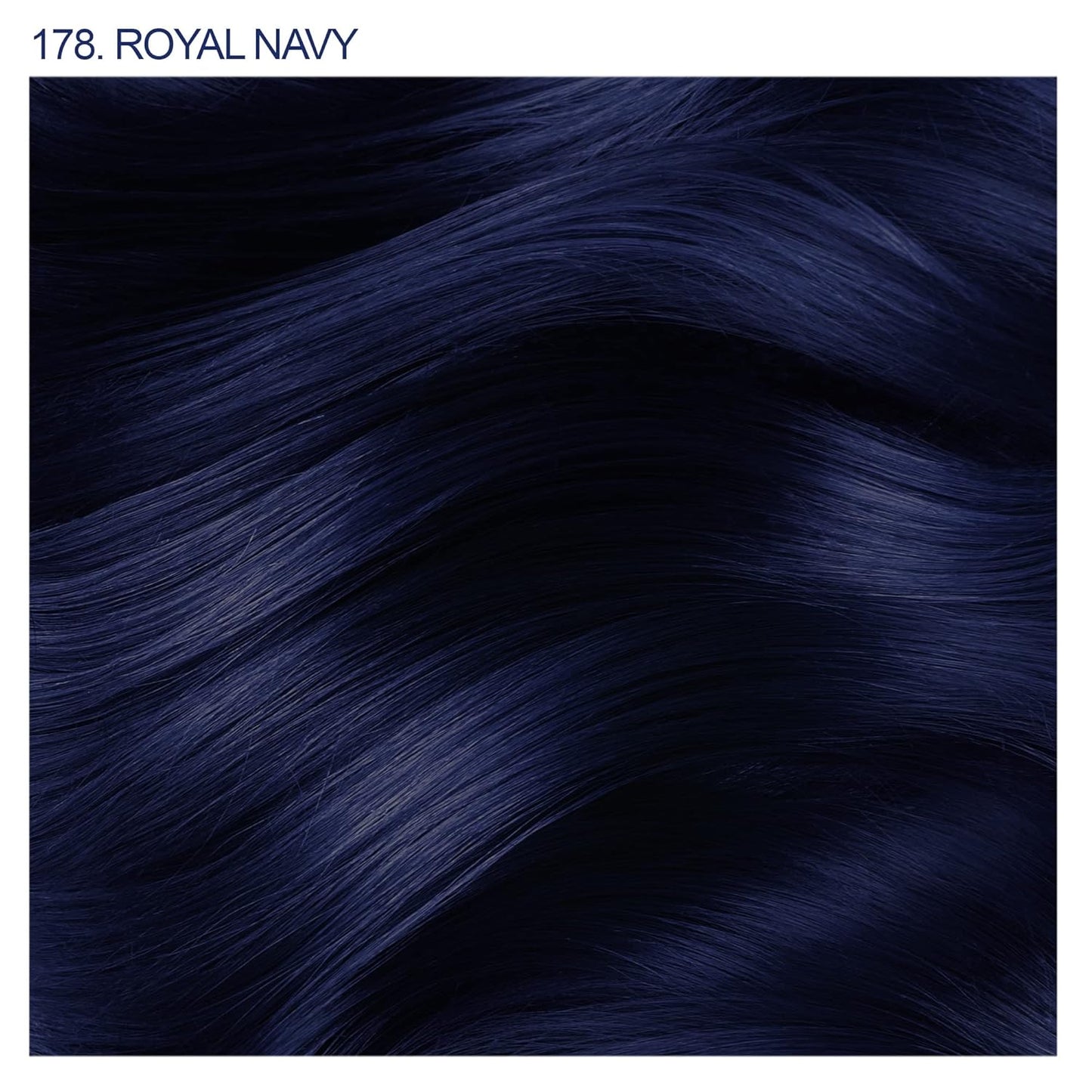 Adore Semi Permanent Hair Color - Vegan and Cruelty-Free Blue Hair Dye - 4 Fl Oz - 178 Royal Navy