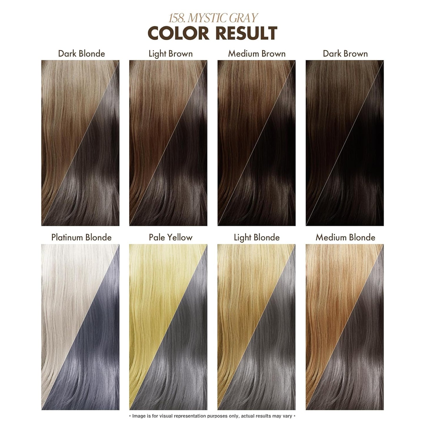 Adore Semi Permanent Hair Color - Vegan and Cruelty-Free Gray Hair Dye - 4 Fl Oz - 158 Mystic Gray