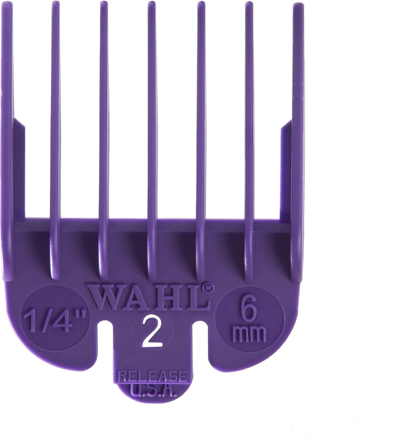 Wahl Professional #2 Color Coded Guide Comb Attachment 1/4" (6.0mm) – 3124-703 - Great for Professional Stylists and Barbers - Purple