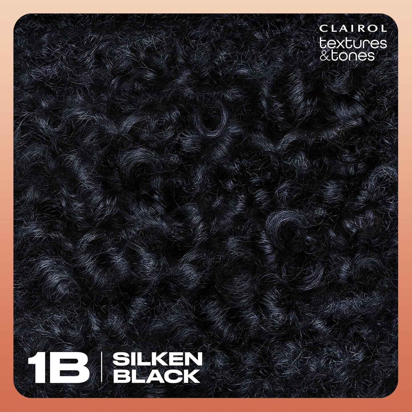 Clairol Textures & Tones Permanent Hair Dye, 1B Silken Black Hair Color