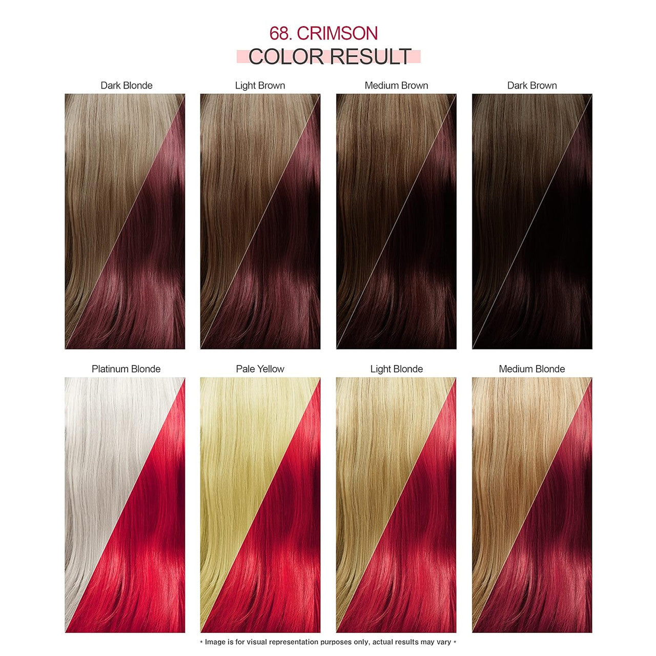 Adore Semi Permanent Hair Color - Vegan and Cruelty-Free Red Hair Dye - 4 Fl Oz - 068 Crimson