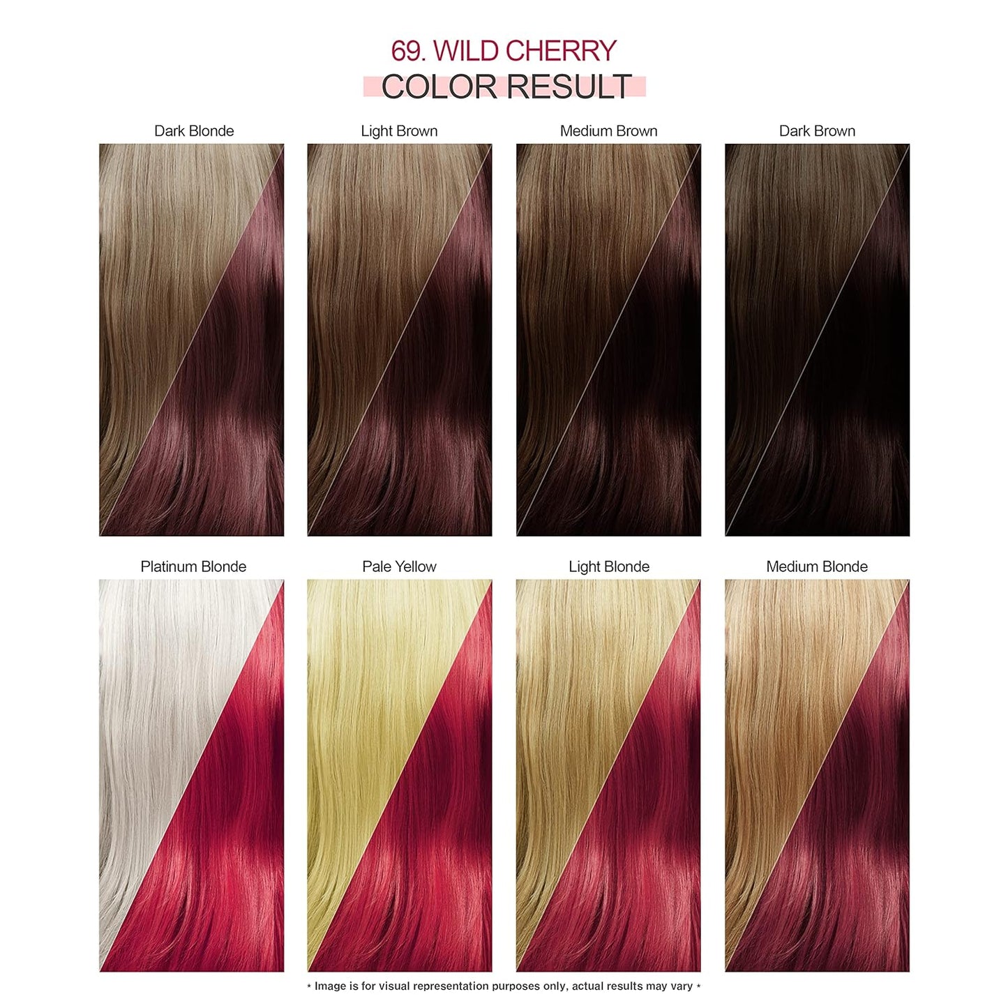 Adore Semi Permanent Hair Color - Vegan and Cruelty-Free Red Hair Dye - 4 Fl Oz - 069 Wild Cherry