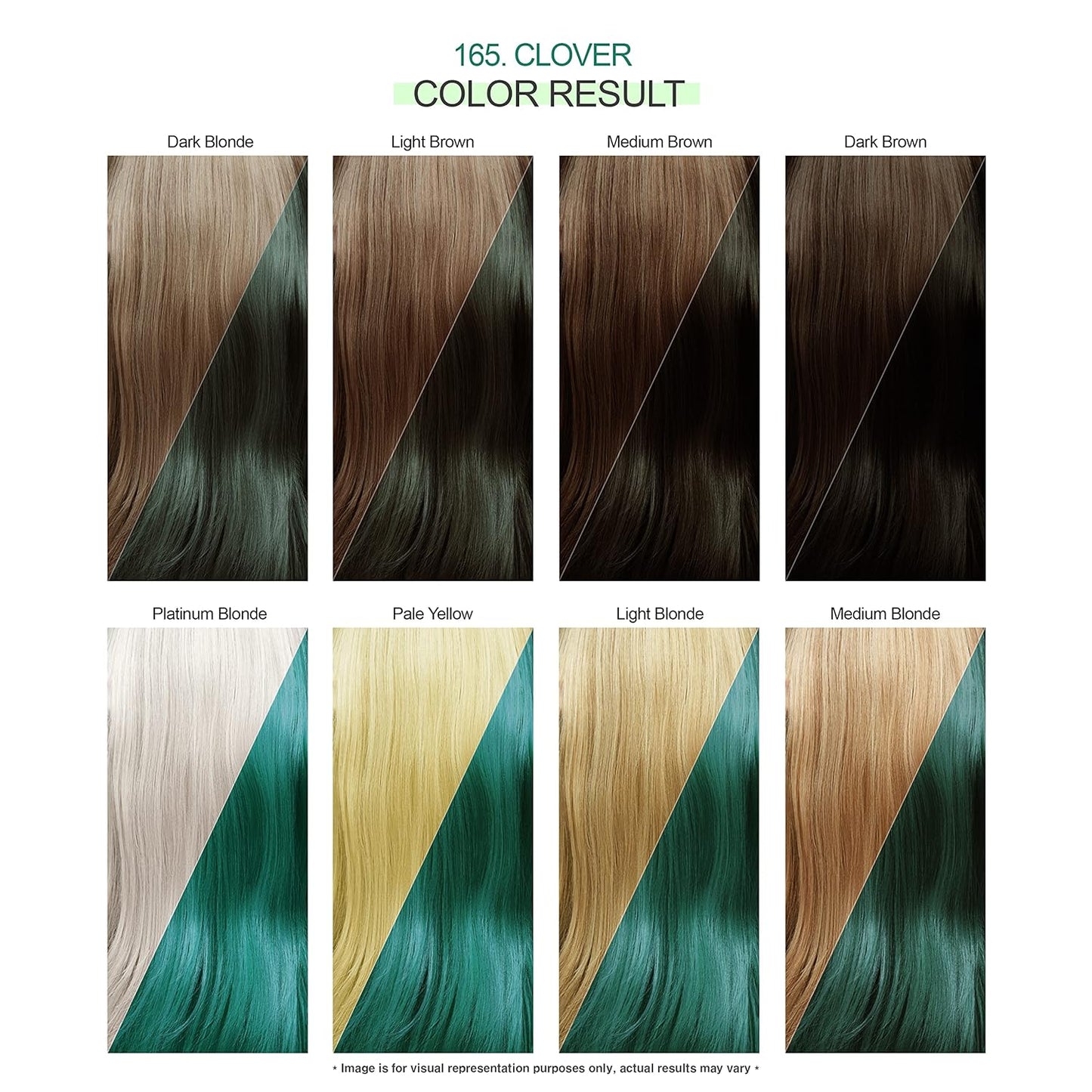 Adore Semi Permanent Hair Color - Vegan and Cruelty-Free Hair Dye - 4 Fl Oz - 165 Clover