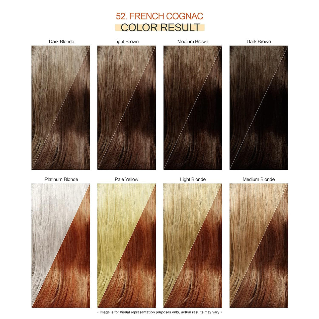 Adore Semi Permanent Hair Color - Vegan and Cruelty-Free Brown Hair Dye - 4 Fl Oz - 052 French Cognac