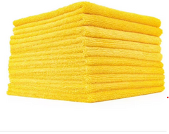The Towel Guys 16x16 Irregular Gold Microfiber 300 Pieces Bale Pack- 330 GSM