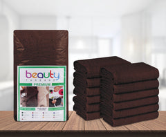 16 x 27" Brown 100% Cotton Premium Salon Towel