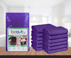 16 x 27" Purple 100% Cotton Premium Salon Towel