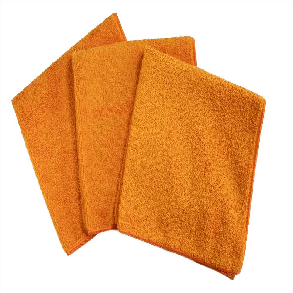 16 x 16" Orange Professional Grade Microfiber Towel (36 pack)