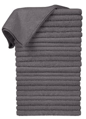 The Towel Guys 16 x 16" Grey Professional Grade Microfiber Towel (Pack of 24)