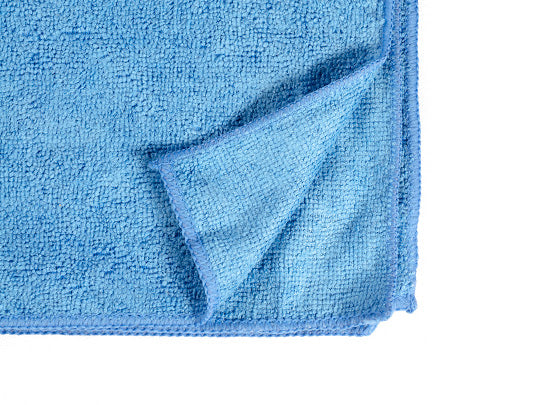 16 x 16" Light Blue Economy Microfiber Towel (36 Pack)