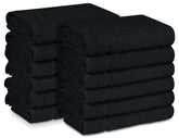 15 x 25" Black 100% Cotton Economy Towel