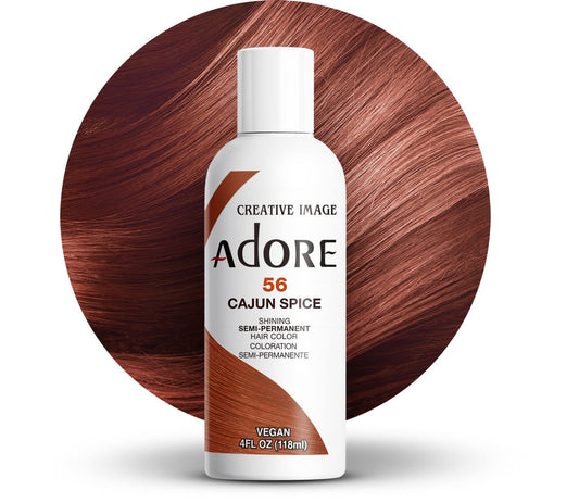 Adore Semi Permanent Hair Color - Vegan and Cruelty-Free Brown Hair Dye - 4 Fl Oz - 056 Cajun Spice