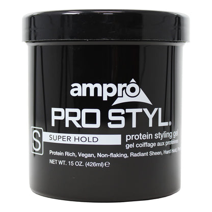 Ampro Pro Styl Protein Super Hold Styling Gel, 15 Ounce