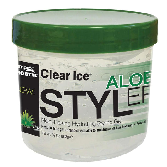 Ampro Pro Styl Protein Styling Gel - Protects and Hydrates Your Strands - Non-Flaking, Alcohol Free, Vegan Formula for All Hair Textures - Adds Firm Hold and Shine - Aloe Vera - 32 oz
