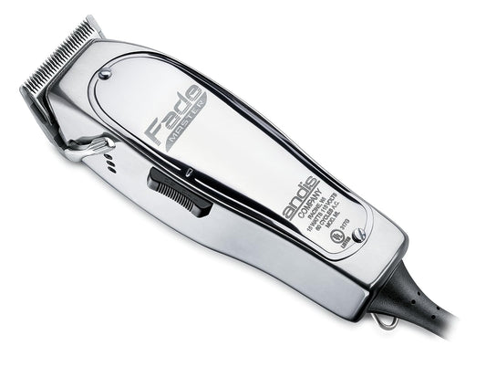 Andis 01690 Professional Fade Master Hair Clipper, Adjustable Carbon Steel Fade Blade Clipper - Zero Gap, Unbreakable Aluminium Housing, Chrome, Silver - Pack of 1,unisex-adult