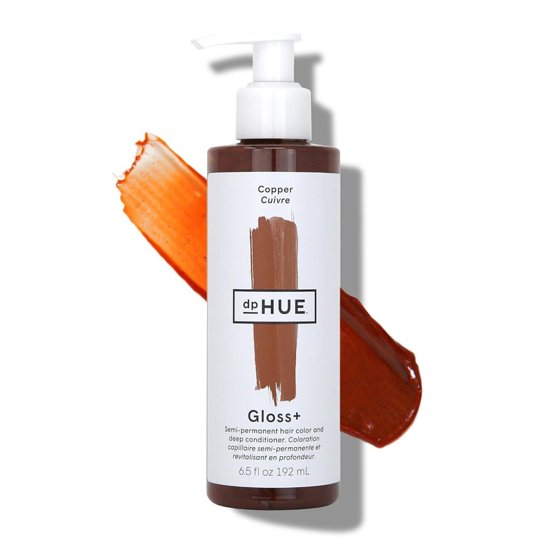 dpHUE Gloss+, Copper - 6.5 oz - Semi-Permanent Hair Color & Conditioner - Lasts Up to Eight Washes - Paraben, SLS & SLES Sulfate Free - Vegan, Leaping Bunny Certified