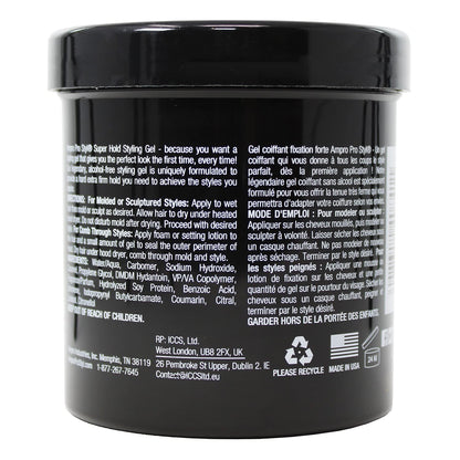 Ampro Pro Styl Protein Super Hold Styling Gel, 15 Ounce