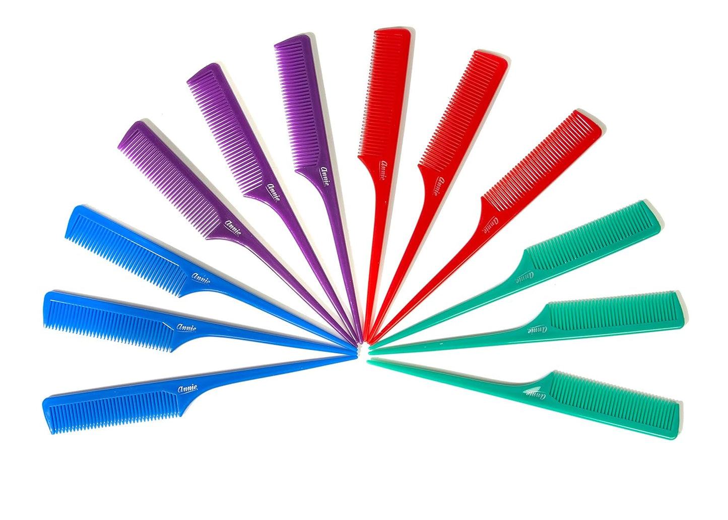 Annie Rat Tail Comb Set, 12 Count