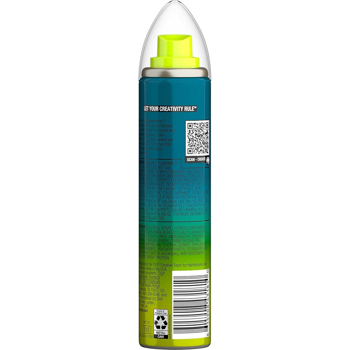 Bed Head by TIGI Frizz Control Travel Hairspray Extra Hold Masterpiece Hair Care Spray for Incredibly Shiny and Glossy Hair, 2.4 oz, Mini Hair Spray