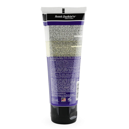 Aunt Jackie's Grapeseed Style and Shine Recipes Slicked Flexible Hair Styling Glue, Superior Hold, 4 Ounce