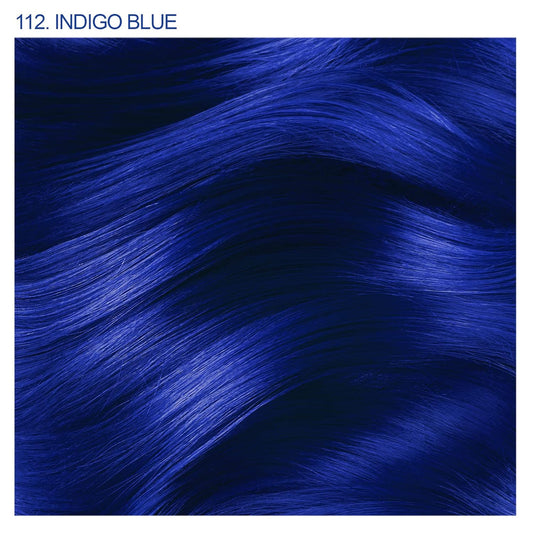 Adore Semi Permanent Hair Color - Vegan and Cruelty-Free Blue Hair Dye - 4 Fl Oz - 112 Indigo Blue