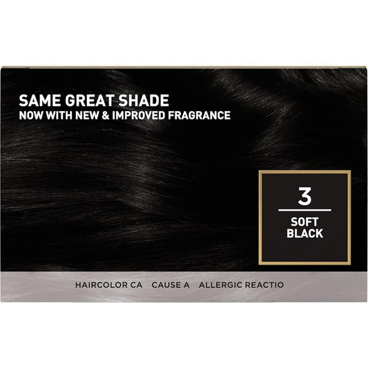 L'Oreal Paris Superior Preference Luminous Fade-Defying Permanent Hair Color, Hair Dye For Up to 9 Weeks of Radiance, Soft Black 3, 1 Hair Dye Kit