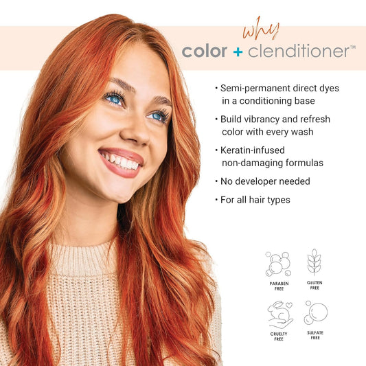 Keracolor Clenditioner Hair Dye (22 Colors) Semi Permanent Hair Color Depositing Conditioner, 12 Fl Oz
