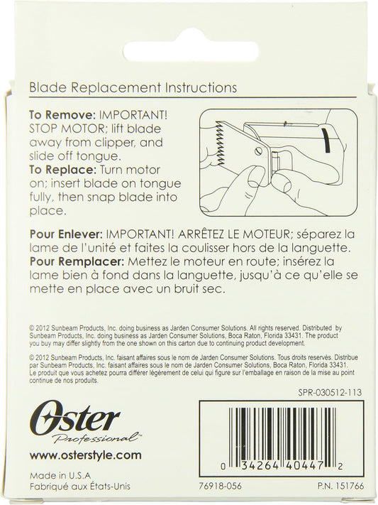 Oster Professional Arctic Collection Clipper/Trimmer Cool Touch Replacement Blade, Size #0A 3/64" (1.2 mm)