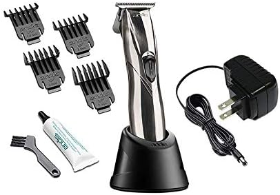Andis Slimline Pro GTX Lithium-Ion Cordless Wide Blade Trimmer D-8 (32690) - Bundled with a BeauWis Blade Brush