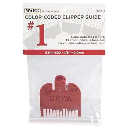 Wahl Professional Color Coded Comb Attachment #3144-603 – Red #1 – 1/8” (3mm) – Great for Professional Stylists and Barbers