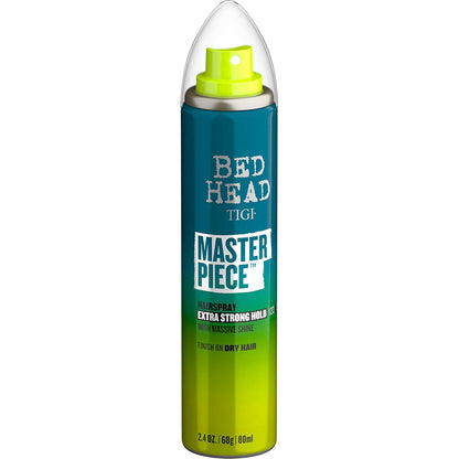 Bed Head by TIGI Frizz Control Travel Hairspray Extra Hold Masterpiece Hair Care Spray for Incredibly Shiny and Glossy Hair, 2.4 oz, Mini Hair Spray