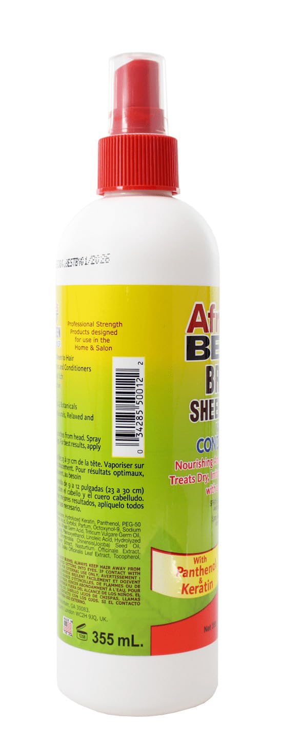 Africa's Best Braid Sheen Spray With Conditioner, 12 Ounce, Green