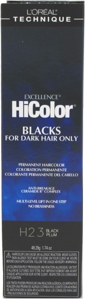 L'OREAL TECHNIQUE Excel Hicolor H23 Tube Black Plum 1.74oz