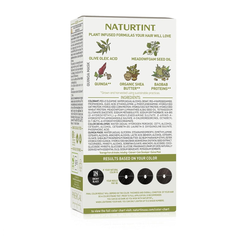 Naturtint Permanent Hair Color 1N Ebony Black