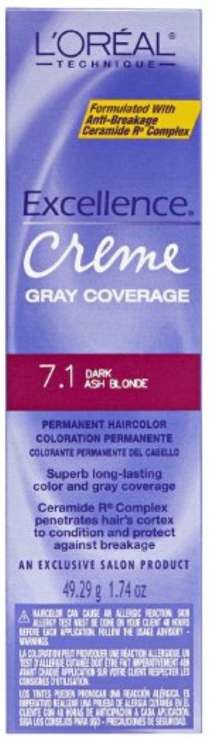 L'Oreal Excellence Creme Permanent Hair Color, Dark Ash Blonde