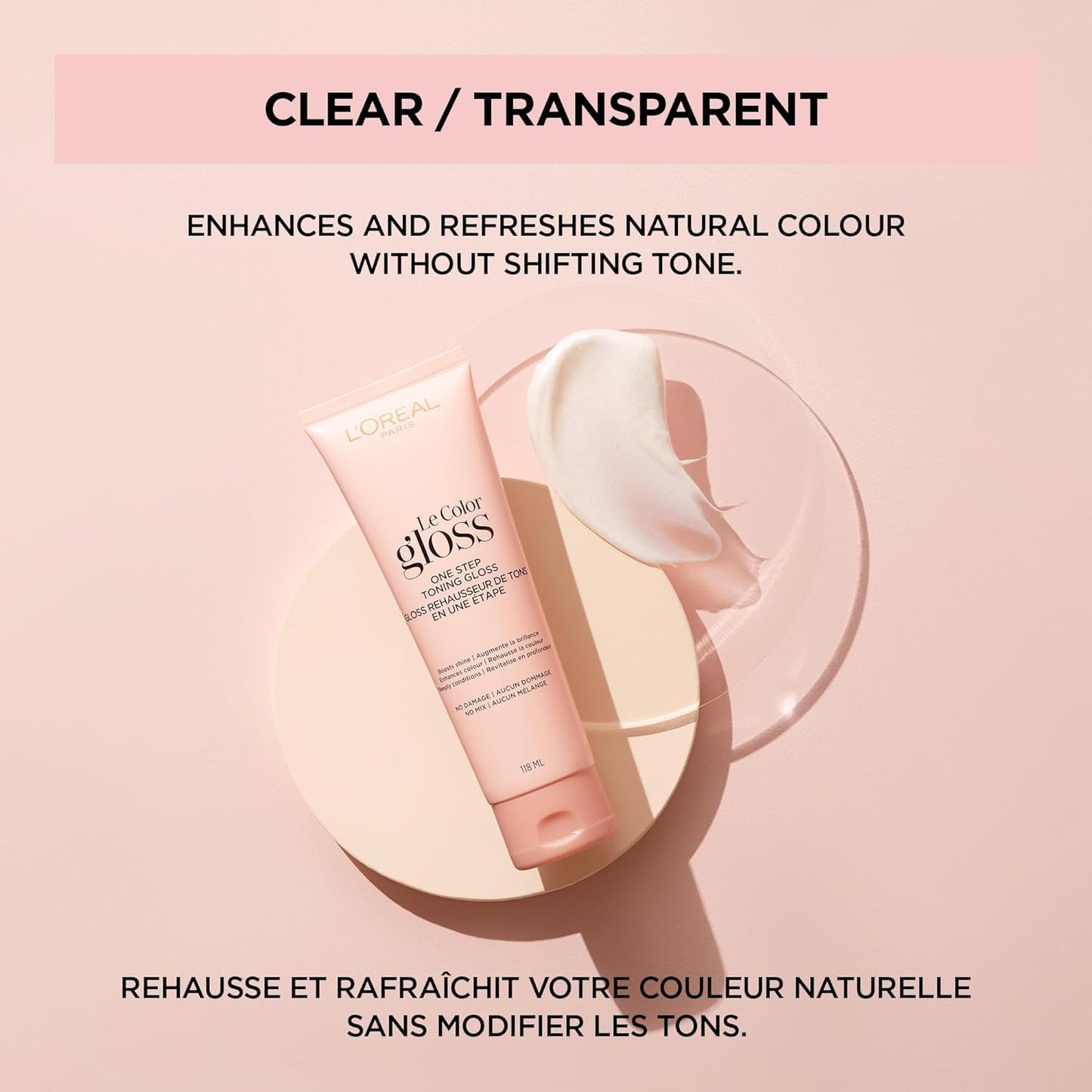 L'Oreal Paris Le Color One Step Toning Hair Gloss, Clear