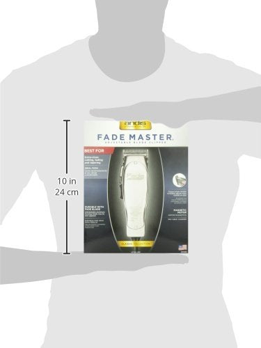 Andis 01690 Professional Fade Master Hair Clipper, Adjustable Carbon Steel Fade Blade Clipper - Zero Gap, Unbreakable Aluminium Housing, Chrome, Silver - Pack of 1,unisex-adult